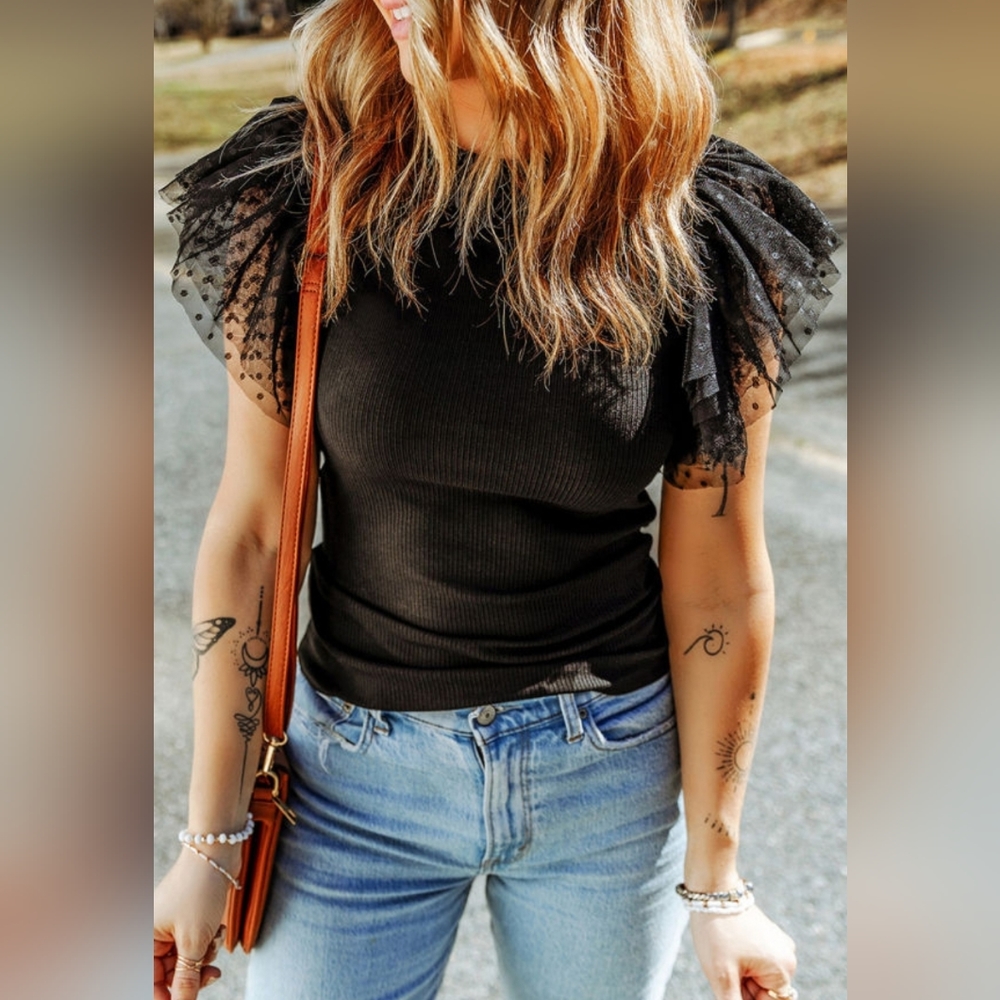 Ruffle Sleeve Top